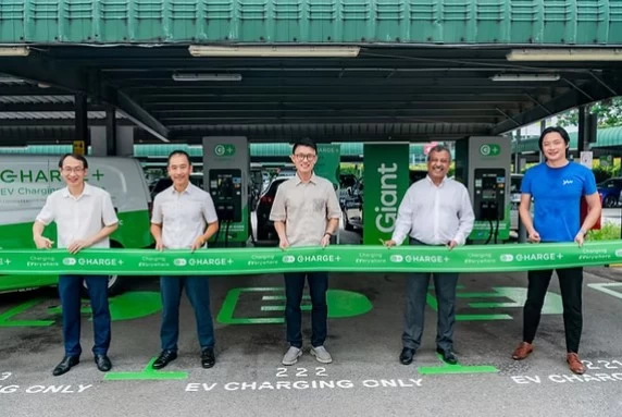 CHARGE+ launches largest EV Charging Cluster in Tampines, located at Tampines Retail Park